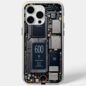 Inside iPhone Component Hoesje – futuristische tec (Achterkant)