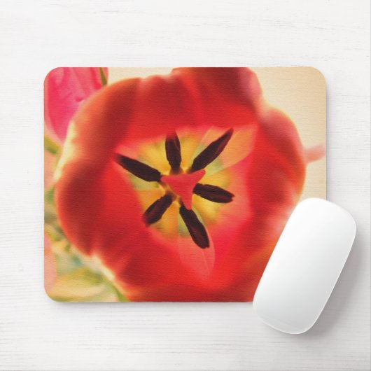 Inside Light Tulip Art Mousepad Muismat (Met muis)