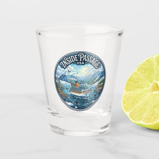 Inside Passage-cruiseschip VS Shot Glas (Voorkant)