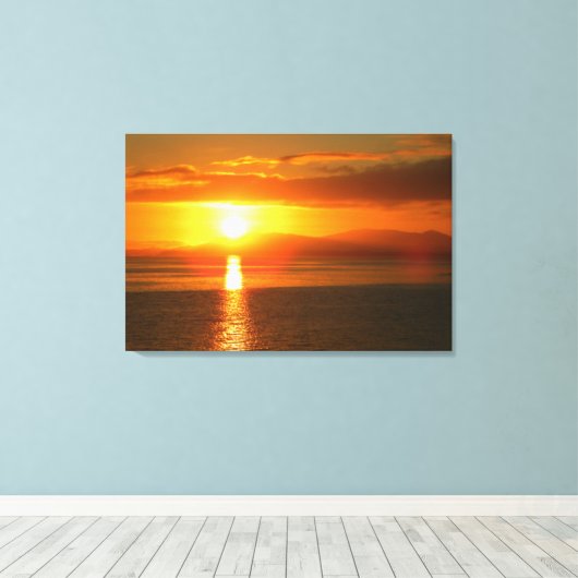 Inside Passage Sunset Canvas Afdruk (Insitu (Houten vloer))