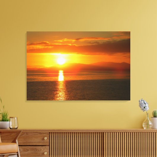 Inside Passage Sunset Canvas Afdruk (Insitu (Woonkamer))