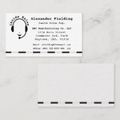 Inside Sales Representative Simple Black en White Visitekaartje (Voorkant / Achterkant)