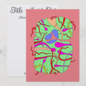 INSIDE UIT - Flatte kunstkaart Feestdagenkaart (Voorkant / Achterkant)