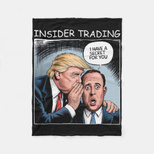 Insider Trading Trump - Grappig Fleece Deken