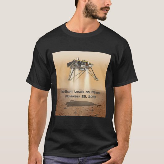 InSight Landing op Mars T-shirt (Voorkant)