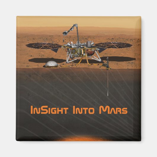 InSight Mars Lander Mission Magneet (Voorkant)