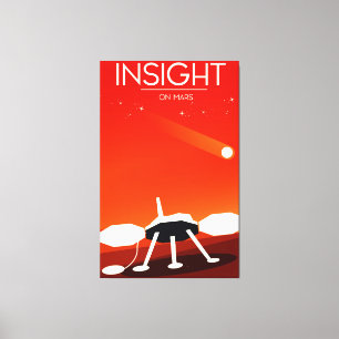 Insight Mars Lander Space Art Canvas Afdruk