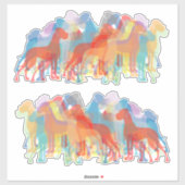 Insigne autosticker Silhouette Great Dane Sticker (Feuille)