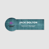 Insigne d'argent Nom de l'employé Badge avec son p (Devant)