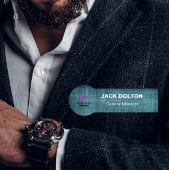 Insigne d'argent Nom de l'employé Badge avec son p