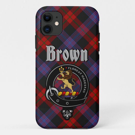 Insigne de clan Brown et étui téléphonique Tartan (Dos)