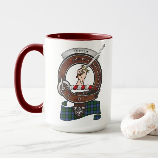Insigne de clan de canon Combo 15oz Mug (Avec donut)