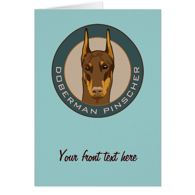 Insigne de dobermann, rouge (Devant)