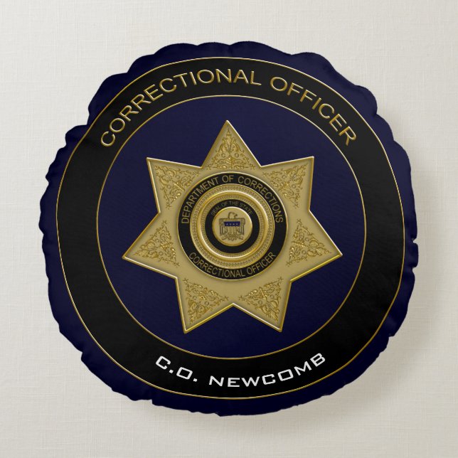 Insigne de l'agent correctionnel, Coussin rond-or (Devant)
