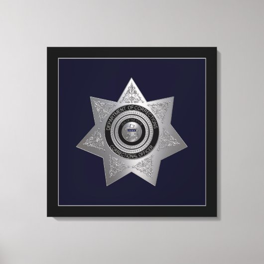 Insigne de l'agent correctionnel - toile d'argent (Recto)
