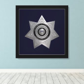 Insigne de l'agent correctionnel - toile d'argent (Insitu (Plancher de Bois))