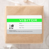 Insigne du visiteur Étiquette vert (En situation)