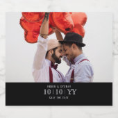 Insigne photo | Enregistrer La Date | Étiquette de (Étiquettes simples)