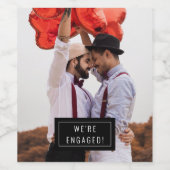 Insigne photo | FAIRE-PART | Étiquette de vin (Étiquettes simples)