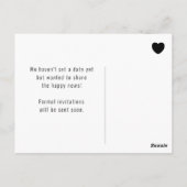 Insigne photo | FAIRE-PART FIANÇAILLES | Carte pos (Dos)