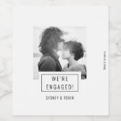 Insigne photo | FAIRE-PART FIANÇAILLES | Étiquette (Étiquettes simples)