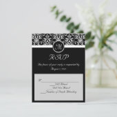 Insignes de mariage noirs correspondance RSVP (Debout devant)