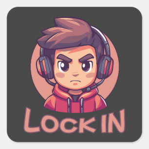 insluiten   Pro Gamer   streamer Vierkante Sticker