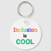 Insluiting is COOL - Bewustmaking van de neurodive Sleutelhanger (Voorkant)