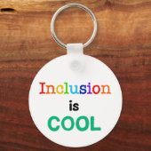 Insluiting is COOL - Bewustmaking van de neurodive Sleutelhanger (Achterkant)