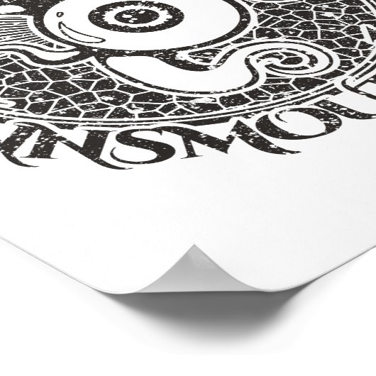 Insmouth Kijk Tentacle Lovecraftian Poster (Hoek)