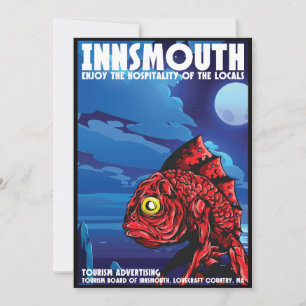Insmouth Vintage Travel Poster Lovecraft Kaart