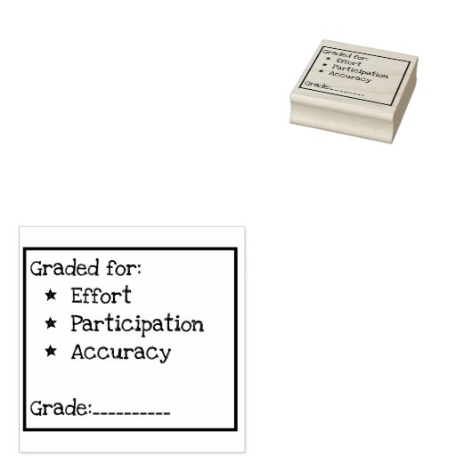 Inspanning / Deelname / Nauwkeurigheid Grading Sta Rubberstempel (Gestempeld)