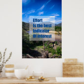 Inspanning is de beste indicator van belang poster (Keuken)