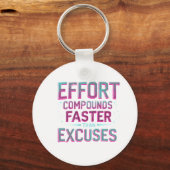 "Inspanning over excuses" Sleutelhanger (Voorkant)