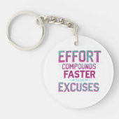 "Inspanning over excuses" Sleutelhanger (Voorkant)