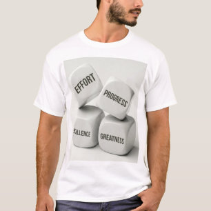 INSPANNING VOORUITGANG UITBLINKENDHEID GROOTSHEID T-SHIRT