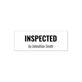 INSPECTED by Inspector's Name  Business Template Zelfinktende Stempel