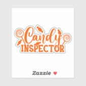 Inspecteur Halloween Snoep Sticker (Vel)