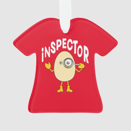 Inspector Egghead Tekst Ornament (achterkant)