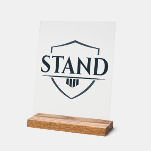 Inspirant chrétien “STAND” en gras