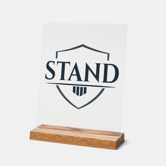 Inspirant chrétien “STAND” en gras (Angle)