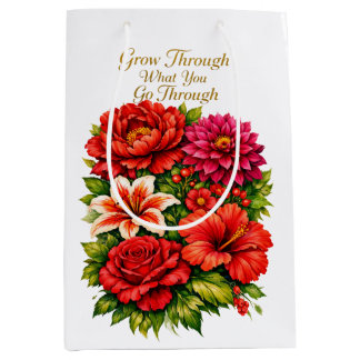 Inspiratie Bloemen Gift Zak – “Grow Through What Medium Cadeauzakje
