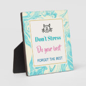 Inspiratie Citaat Stress niet Fotoplaat (Voorkant)