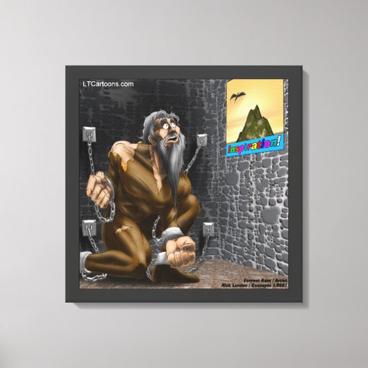 Inspiratie Funny Cartoon Motivation Canvas afdrukk (Voorkant)