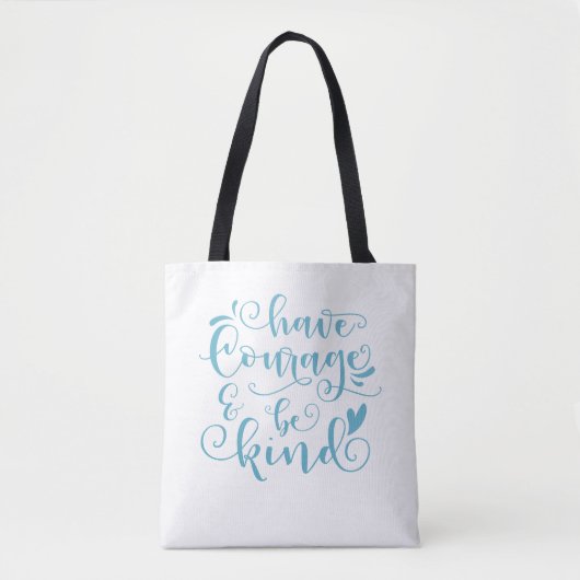 Inspiratie heeft moed en is aardig | Canvas tas (Voorkant)