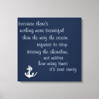 Inspiratie Ocean Quote Canvas Afdruk