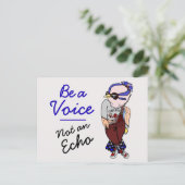 Inspiratie op Kawaii Bird Art | Word een stem geen Briefkaart (Staand voorkant)