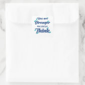 Inspiratie Quote Zelfwaarde Vierkante Sticker (Tas)