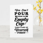 Inspiratie Quote Zelfzorg Kaart (Gele Bloem)