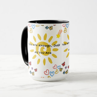 Inspiratie Sun & Vlinders Doodle Patroon Com Mok